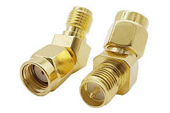 Перехідник кутовий 135/45° для FPV та радіообладнання (RP-SMA F - RP-SMA M)