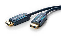 Кабель монітора-сигнальний ClickTronic DisplayPort M/M 7.5m Casual 4K@60Hz D=6.0mm 112xWires синій