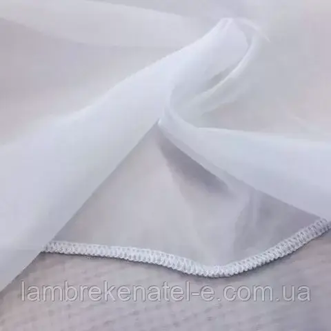 Тюль шифон турецький білий з обважнювачем, висота 3 м