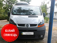 Реснички на фары Renault Trafic 2001-2014 белые / Рено трафик (белый глянец)