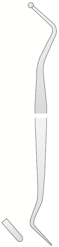 Штопфер/гладилка стоматологічна для композитів (інструмент для моделювання) двостороння, Medesy 497/1 - фото 1 - id-p363983054