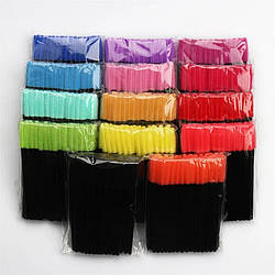 Щіточки для вій і брів червоні 50 шт.