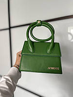 Женская сумка Жакмюс зеленая Jacquemus Le Chiquito Green искуственная кожа