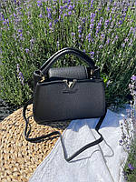 Женская сумка Луи Виттон черная Louis Vuitton Capucines Black