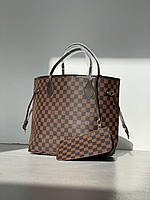 Женская сумка Луи Виттон коричневая Louis Vuitton Neverfull Brown