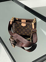 Женская сумка Луи Виттон коричневая Louis Vuitton Pochete Multi Brown