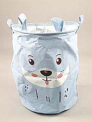 Кошик тканинний для зберігання білизни, одягу, іграшок висота 44 см, діаметр 35 см