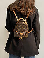Рюкзак женский Луи Виттон коричневый Louis Vuitton Palm Springs Mini Brown/Camel