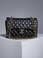 Женская сумка Шанель черная Chanel 2.55 Black Gold