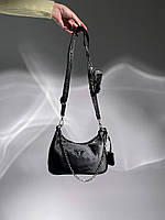 Женская сумка Прада черная Prada Re-Edition 2005 Black