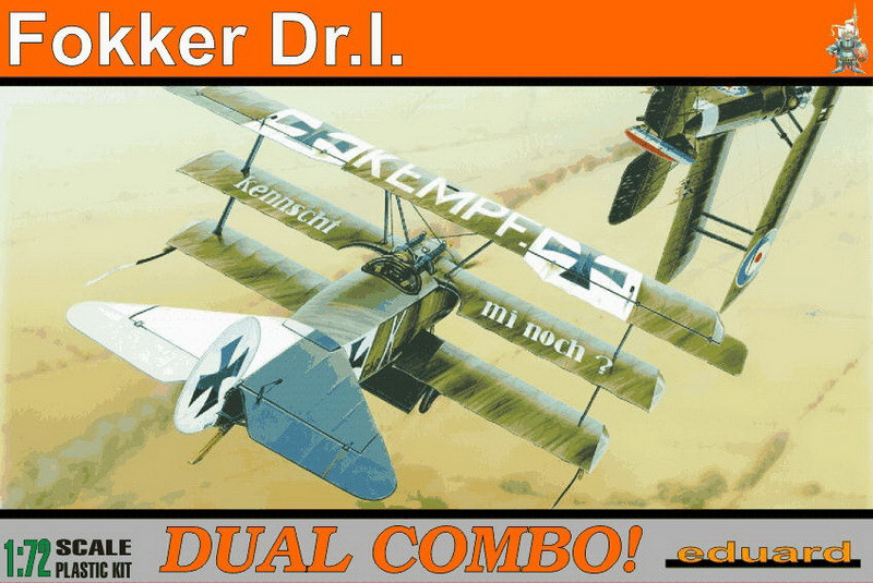 1/72 Eduard 7017 німецький винищувач Fokker Dr. I дві моделі в комплекті