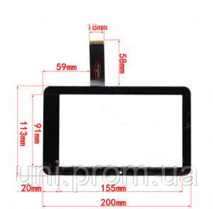 Сенсорный экран 7 FreeLander PD10 PD20 v3 тачскрин - фото 1 - id-p363822243