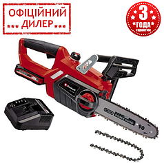 Пила цепная аккумуляторная Einhell GE-LC 18/25 Li Set (18 В, 3 Ач, 250 мм) Аккумуляторная пила для дома и дачи