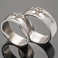 Обручальные кольца из серебра "Древо жизни"