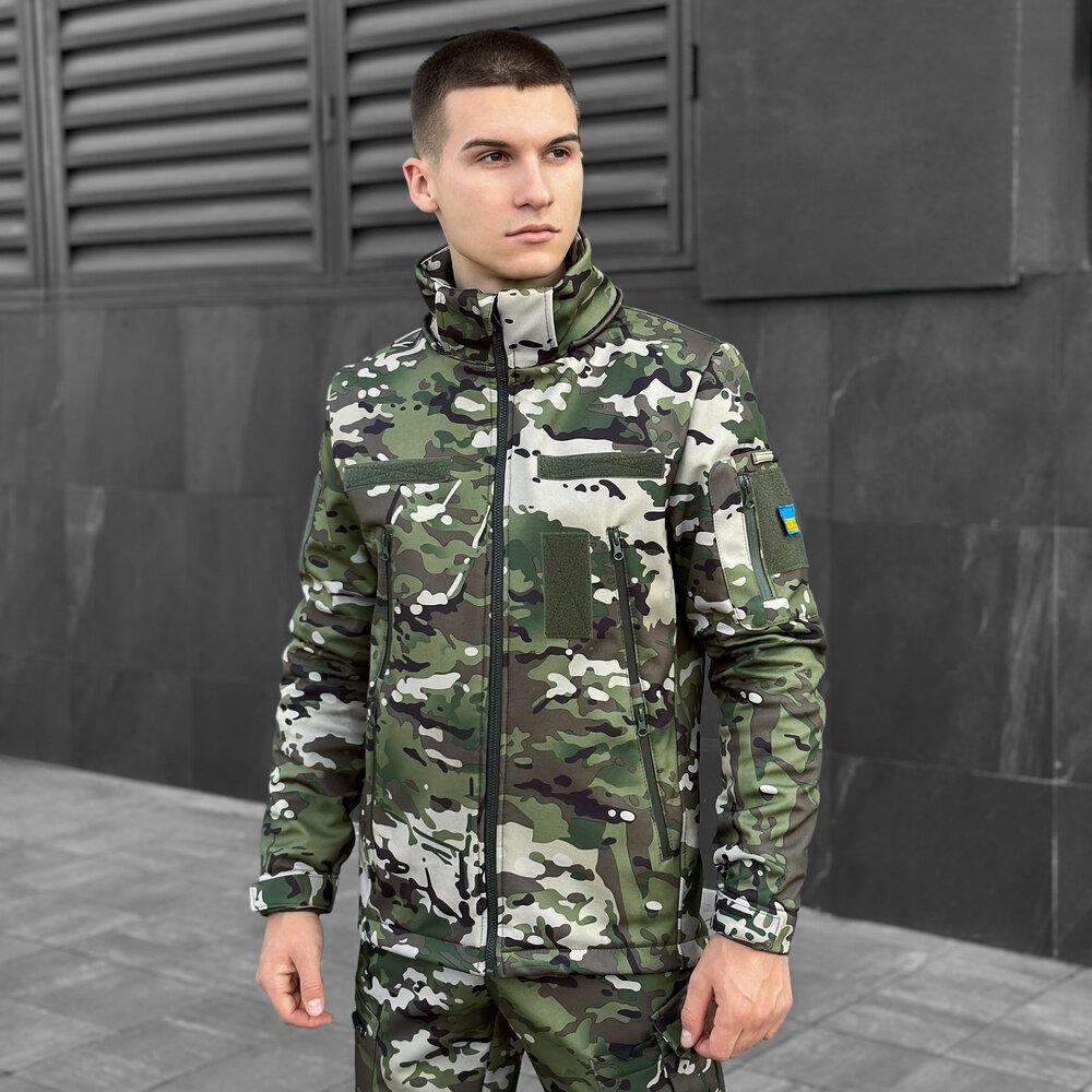 Куртка чоловіча демісезонна з капюшоном мультикам Pobedov Motive з липучками, фото 1