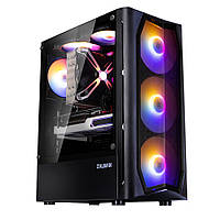 Zalman Корпус N4 REV.1, з БЖ ZM700-TXII, MidT, 1xUSB2.0, 2xUSB3.0, 3x140мм, 3x120мм RGB, скло (бічна панель), чорний  Baumar -