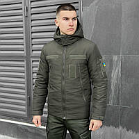 Мужская зимняя куртка с капюшоном Winter Jacket Motive, мужская зимняя курточка хаки