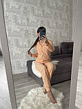 Теплий флісовий жіночий костюм для дому піжама домашній костюм піжама жіноча зимова Fellix, фото 4