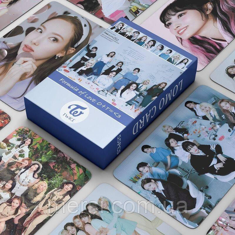 Фотокартки K-POP, lomo card, К-ПОП картки TWICE Formula Of Love 55 шт