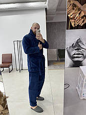 Чоловіча піжама махрова тепла домашній костюм L,XL,2XL,3XL, фото 3