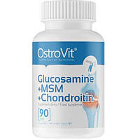 Хондропротектор (для спорту) OstroVit Glucosamine + Msm + Chondroitin 90 Tabs