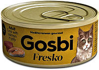 Влажный корм Gosbi Fresko Cat Adult Tuna & Salmon Консерва с тунцом и лососем 70 грамм