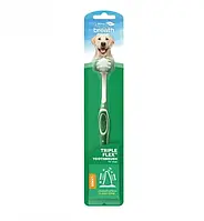 Зубная щетка для собак крупных пород TropiClean Triple Flex Dog Toothbrush