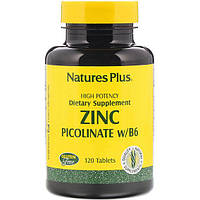 Микроэлемент Цинк Nature's Plus Zinc Picolinate w/B-6 120 Tabs NTP3625