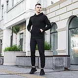 Чоловіче демісезонне худі з капюшоном чорне Pobedov 97, фото 7
