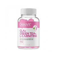 Жиросжигатель OstroVit CLA+GREEN TEA+L-CARNITINE 90 Caps