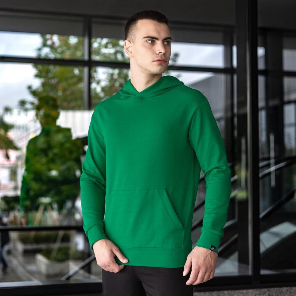 Чоловіче демісезонне худі з капюшоном зелене Pobedov 97