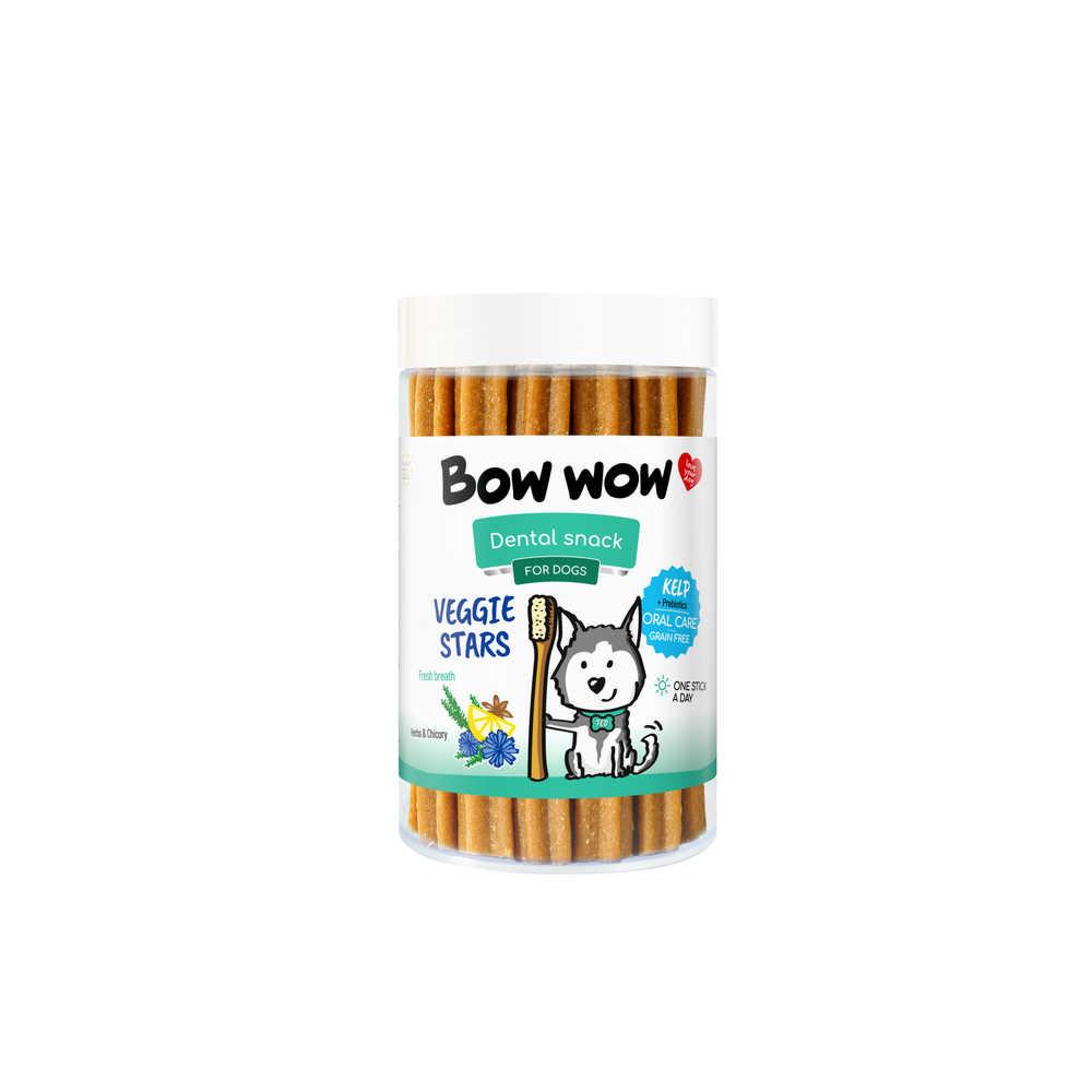 Лакомства для собак"Bow wow" Dental палички ,з зеленью та інулін 12 см/400 гр (20 шт/уп)