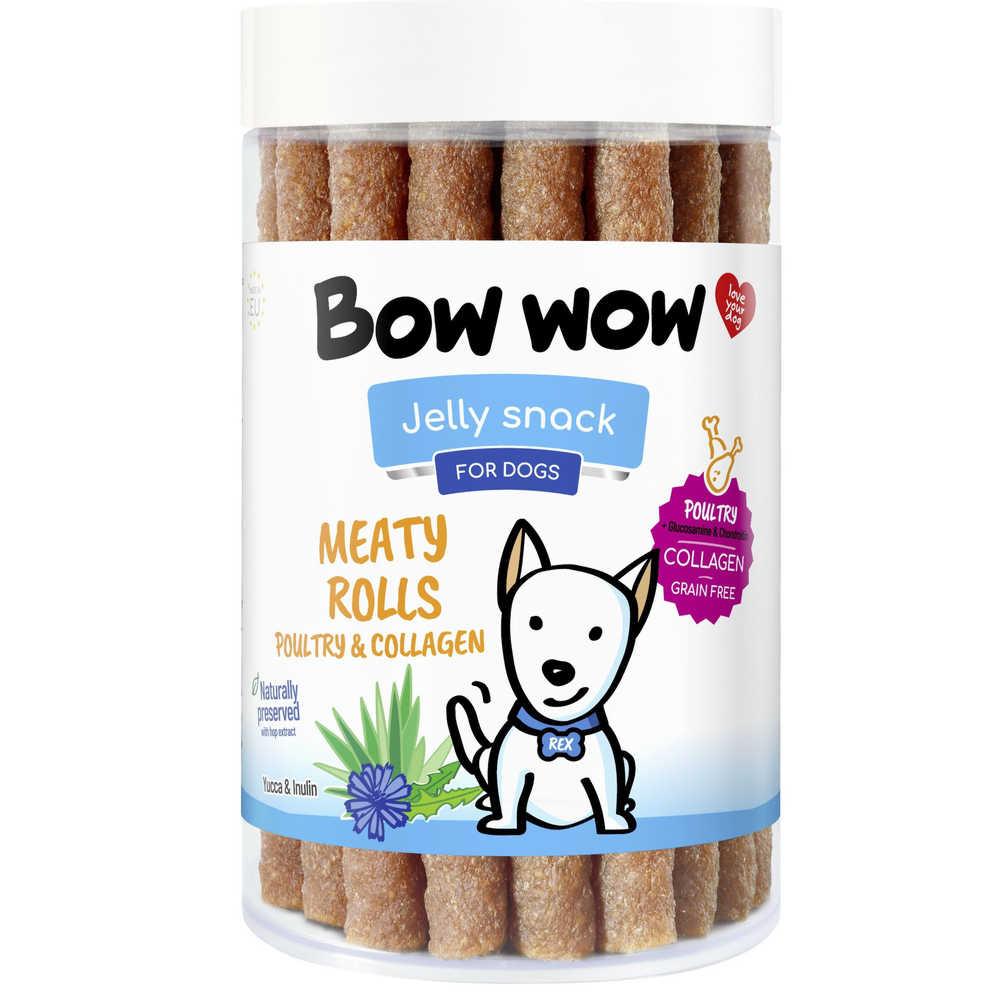Лакомства для собак Bow wow м'ясні палочки з птиці та колагену (17 шт/уп)