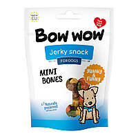 Лакомства для собак "Bow wow" мини-кости, 80гр (15шт в кор)