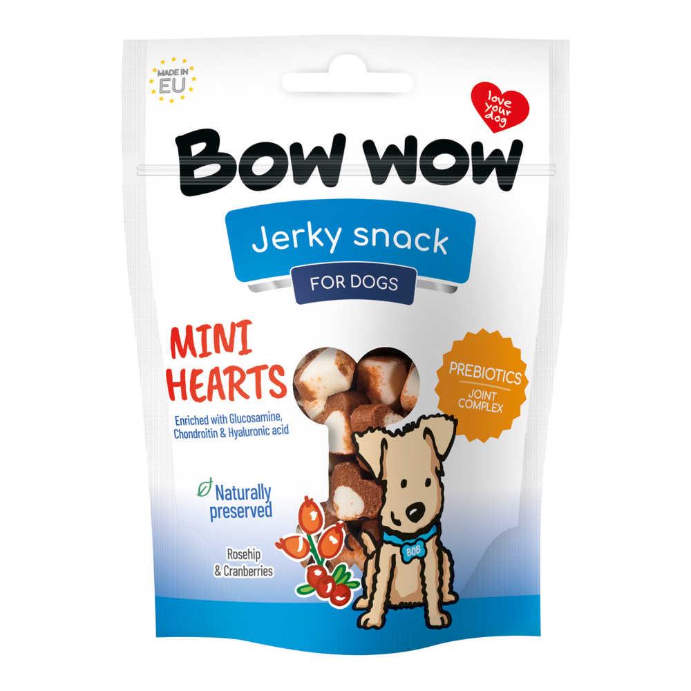 Лакомства для собак Bow wow міні-сердечка, 80гр (15 шт в кор)