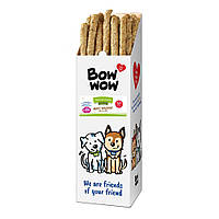Лакомства для собак "Bow wow" натуральные колбаски с легкими, 52-55см (40 шт/уп)