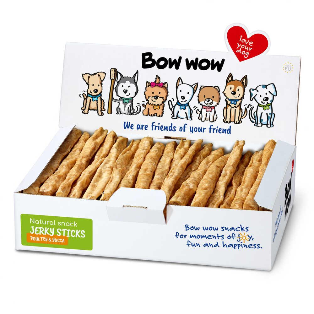Ласощі для собак Bow wow палички з м'ясом птиці та юки (50 шт/уп ) box