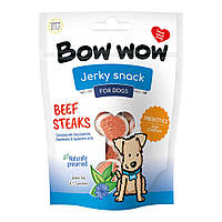 Лакомства для собак "Bow wow" снеки из говядины в виде стейков, 80 гр (15 шт в кор)