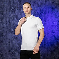 Мужская футболка поло белая Pobedov Loft