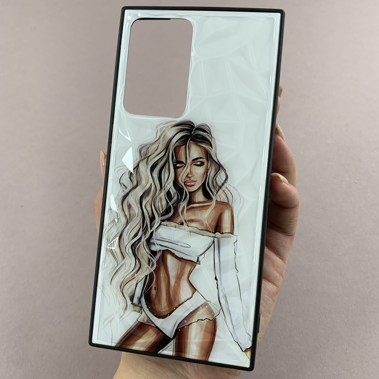 Чохол Samsung Galaxy Note 20 Plus Ladies з принтом з дівчинкою чохол на самсунг нот 20 плюс білий