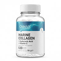 Хондропротектор для спорта OstroVit Marine Collagen + Hyaluronic Acid + Vitamin C 120 Caps