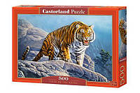 Пазлы 500 элементов "Тигр на камнях", B~53346 | Castorland