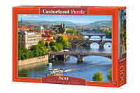 Пазлы 500 элементов "Вид мостов в Праге", B~53087 | Castorland