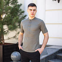 Чоловіча сорочка з коротким рукавом оливкова Pobedov Vpered