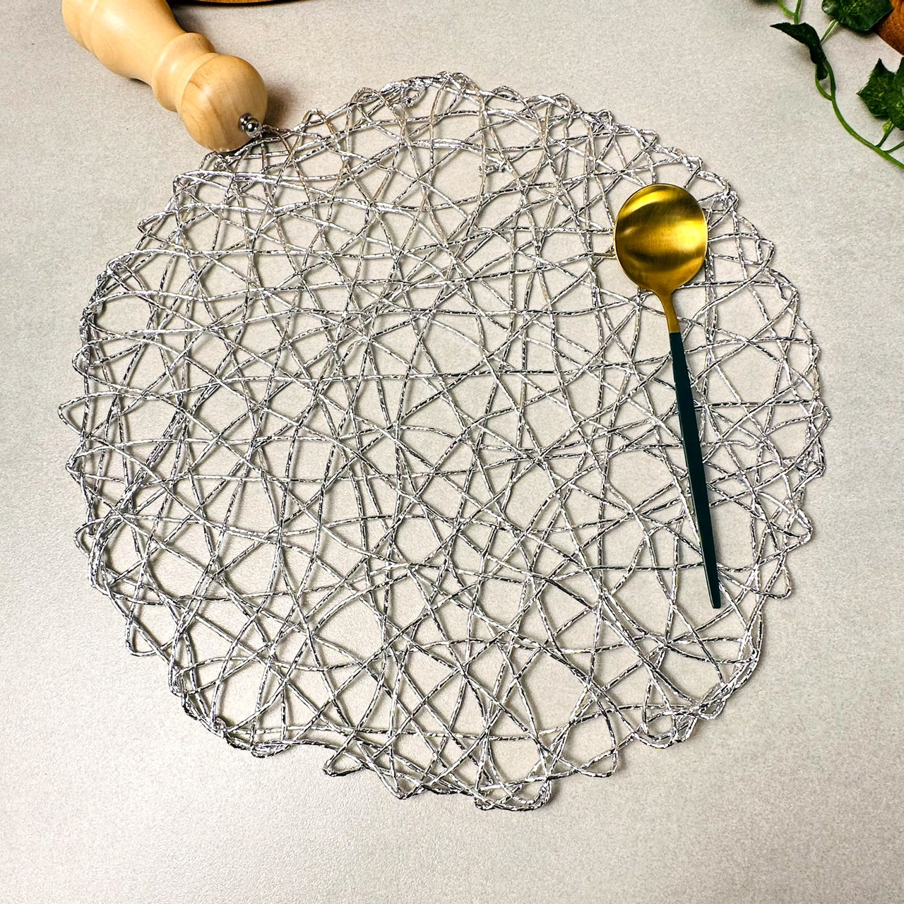 Круглая ажурная банкетная сервировочная салфетка под тарелку 38 см ...