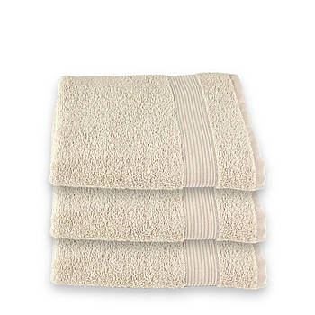 Рушник махровий для рук та обличчя 50х90 | Рушник від виробника "Королева Ночі" | Світло-бежевий