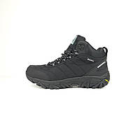 Мужские зимние кроссовки Merrell Moc ll (черные с белым) модные высокие кроссовки 4078 Меррелл