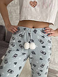 Флісові теплі штани жіноча піжама штани для дому жіночі флісові Fellix, фото 4