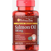 Жир лосося Puritan's Pride Salmon Oil 500 mg 100 Softgels