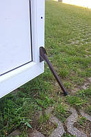 Упор дверной откидной,ножка откидная пружинная для двери L-245мм.Коричевый
